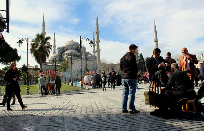 The bold aura of the Blue Mosque - venture inside it for a glimpse of some very detailed architecture
