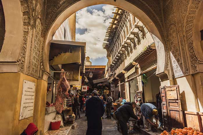 Una dintre cele 900 de străduțe din Medina, Fez