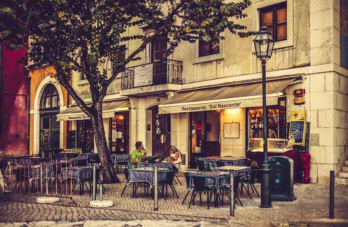 Sol Nascente, cochetă cafenea din centrul istoric al Lisabonei