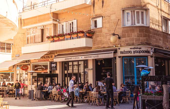 Strada Faneromenis din Nicosia, jumătatea grecească