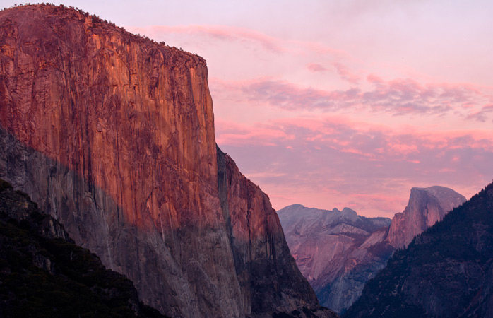 Măreața stâncă de granit, El Capitan, este unul dintre giganții parcului Yosemite